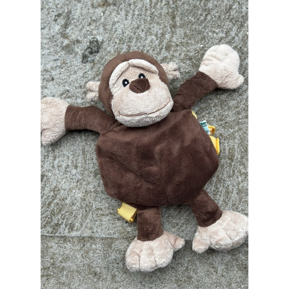 Taggies Monkey Plush Baby Toy Brown Beige Jungle Soft Stuffed Animal